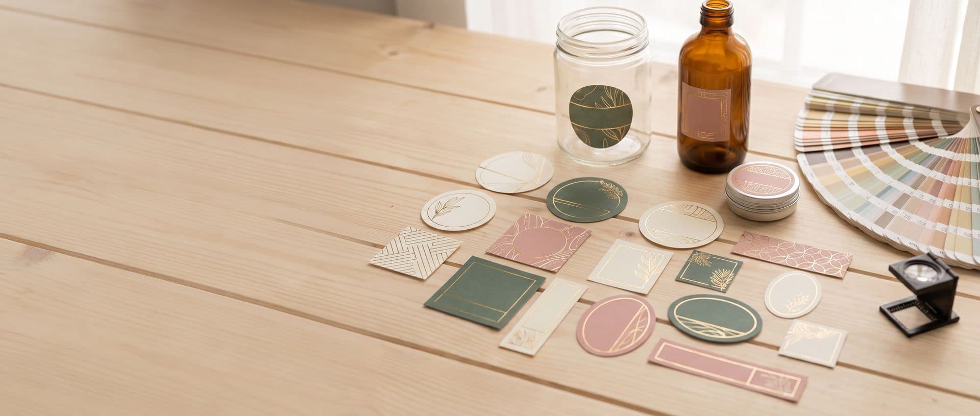 Custom printed product labels in a range of shapes and finishes