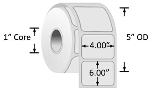 Zebra 4x6 Direct Thermal Shipping Labels (1,000/roll)